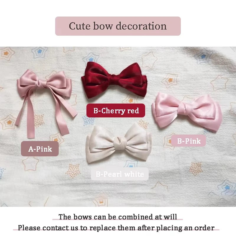Sweet Princess Room Chandeliers Pink Bow Glass Lamps Modern Romantic Warm Children's Living Room Girl Bedroom Decor Chandelier