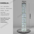 Crystal Spiral Stairs Chandelier Luxury Villa Staircase Chandelier Duplex Loft Hanging Lamp Customized Long Led Pendant Light