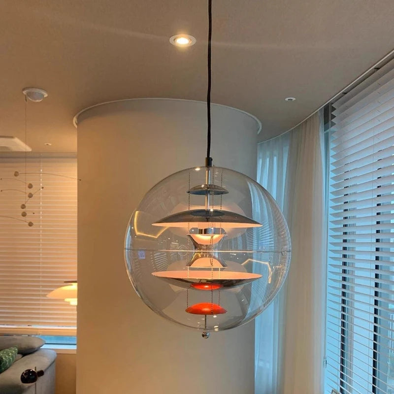 Nordic Acrylic Pendant Light  White Gold Silver Circular Hanging Lighting Luxury Bedroom Lighting Living Room Decoration