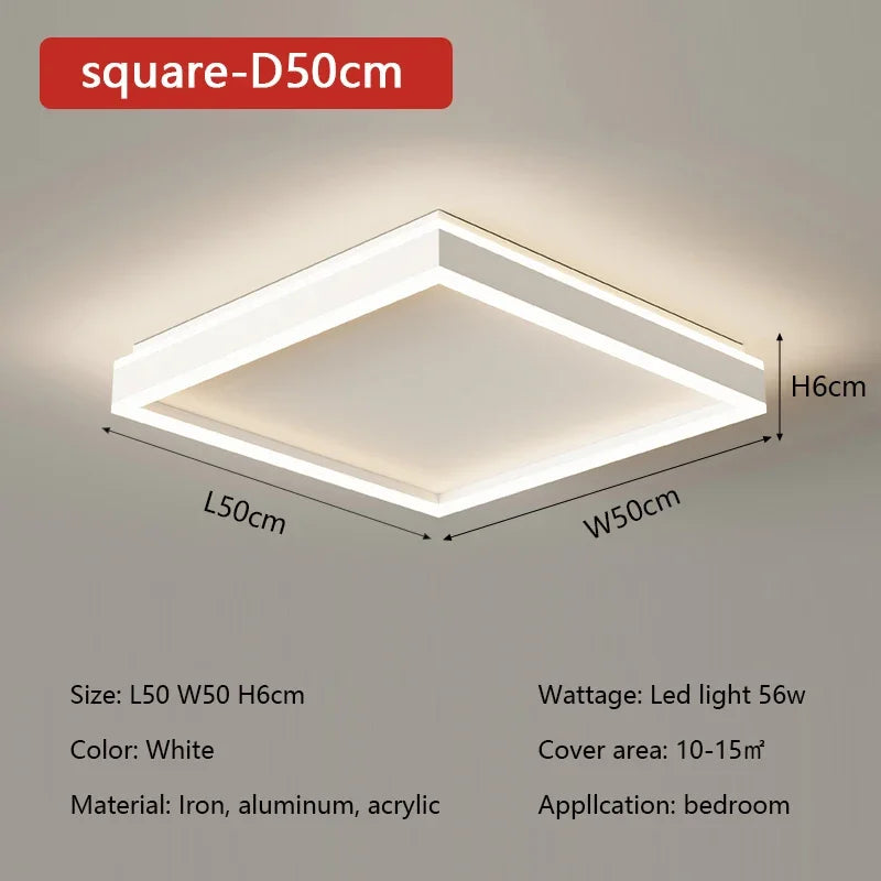 Modern Minimalism Round Led Ceiling Lights Dimmable Living Room Bedroom Lamp Indoor Lighting Home Decor Study Luster Fixtures
