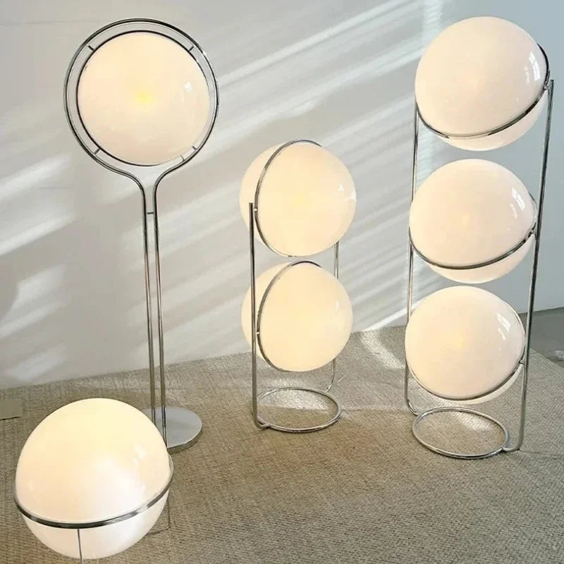 Nordic Designer Garrault Delord LED Floor Lamp Chrome Metal Acrylic Ball Floor Light Living Room Hotel Indoor Decoration Lamp