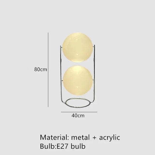Nordic Designer Garrault Delord LED Floor Lamp Chrome Metal Acrylic Ball Floor Light Living Room Hotel Indoor Decoration Lamp