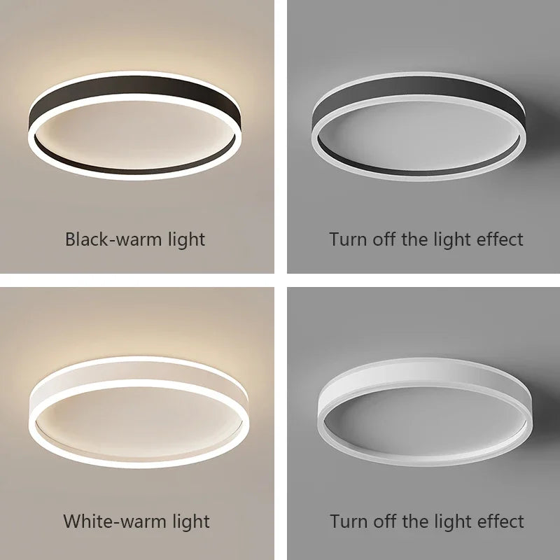 Modern Minimalism Round Led Ceiling Lights Dimmable Living Room Bedroom Lamp Indoor Lighting Home Decor Study Luster Fixtures